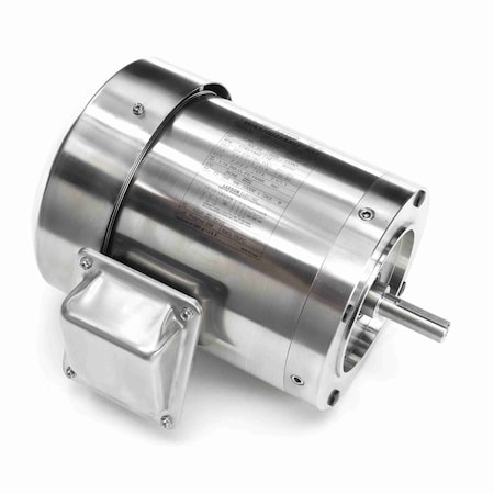 Leeson General Purpose Motor, 0.50 HP, 3 Ph, 60 Hz, 208-230/460 V, 1800 RPM, 56C Frame, TEFC 191507.00